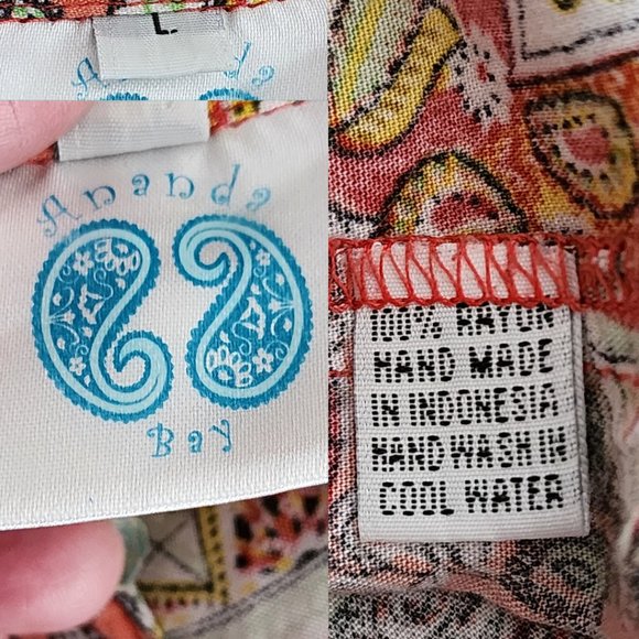 Ananda Bay Colorful Paisley Printed Button Front Shirt Dress - Picture 5 of 5